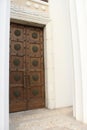 The entrance door to the pavilion Ã¢ââ 1 `Central` at the VDNKh VVC